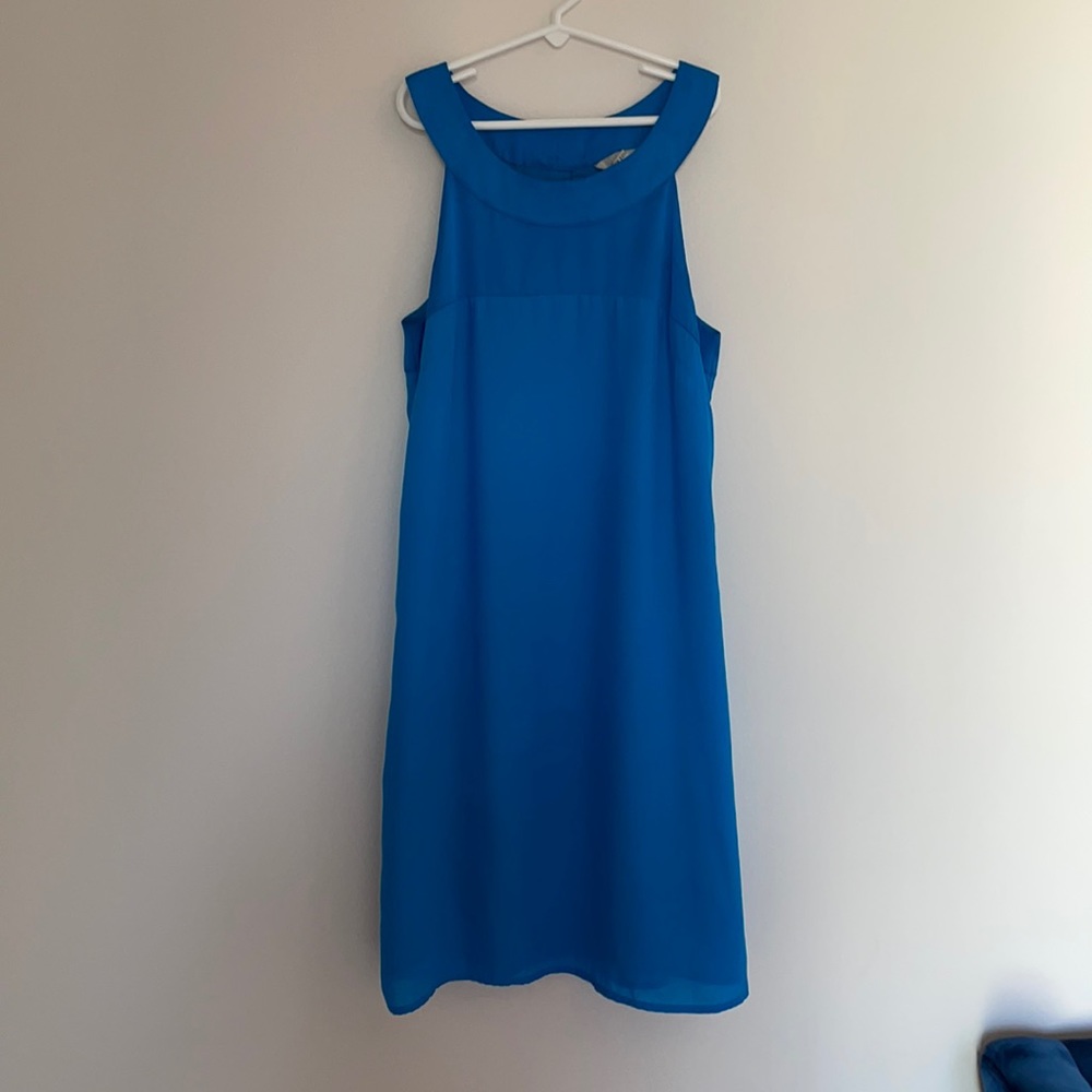 H&M blue bow dress